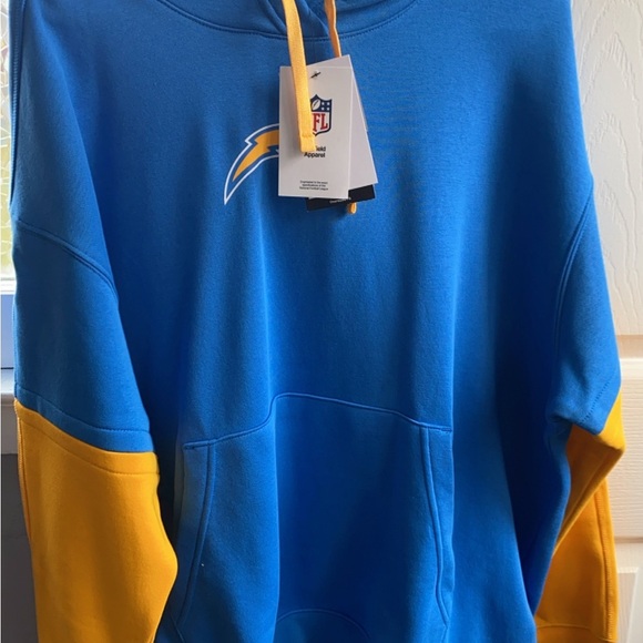 NFL Sweaters - Women’s Chargers NFL Blue and Yellow Sporty Pullover Sweater